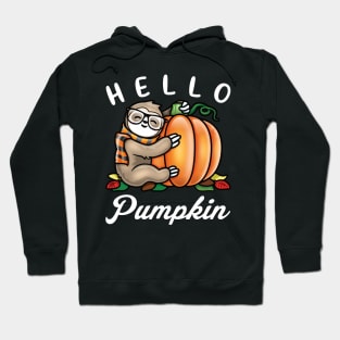 Hello Pumpkin - Cute Fall Sloth Hoodie